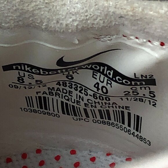 Nike Women's 8.5 Hyperfuse Lunar Summer Lite Red Orange Golf Shoes 483325-600 - Picture 13 of 14